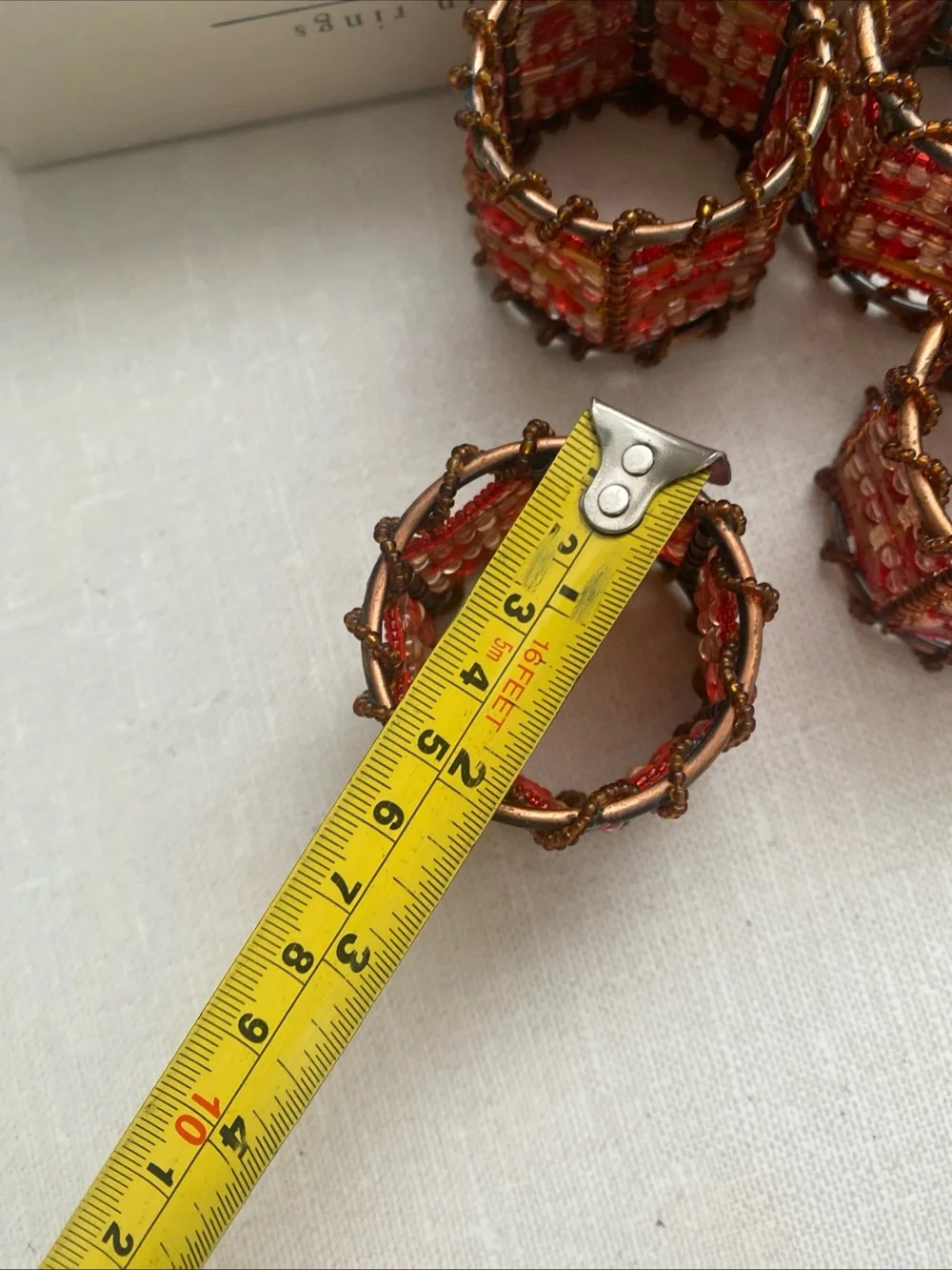 Pier 1 Moroccan Jeweled Napkin Rings Set Of 4 New